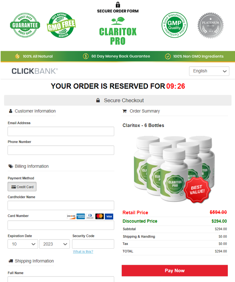 claritoxpro-order-page claritoxpro-order-page
